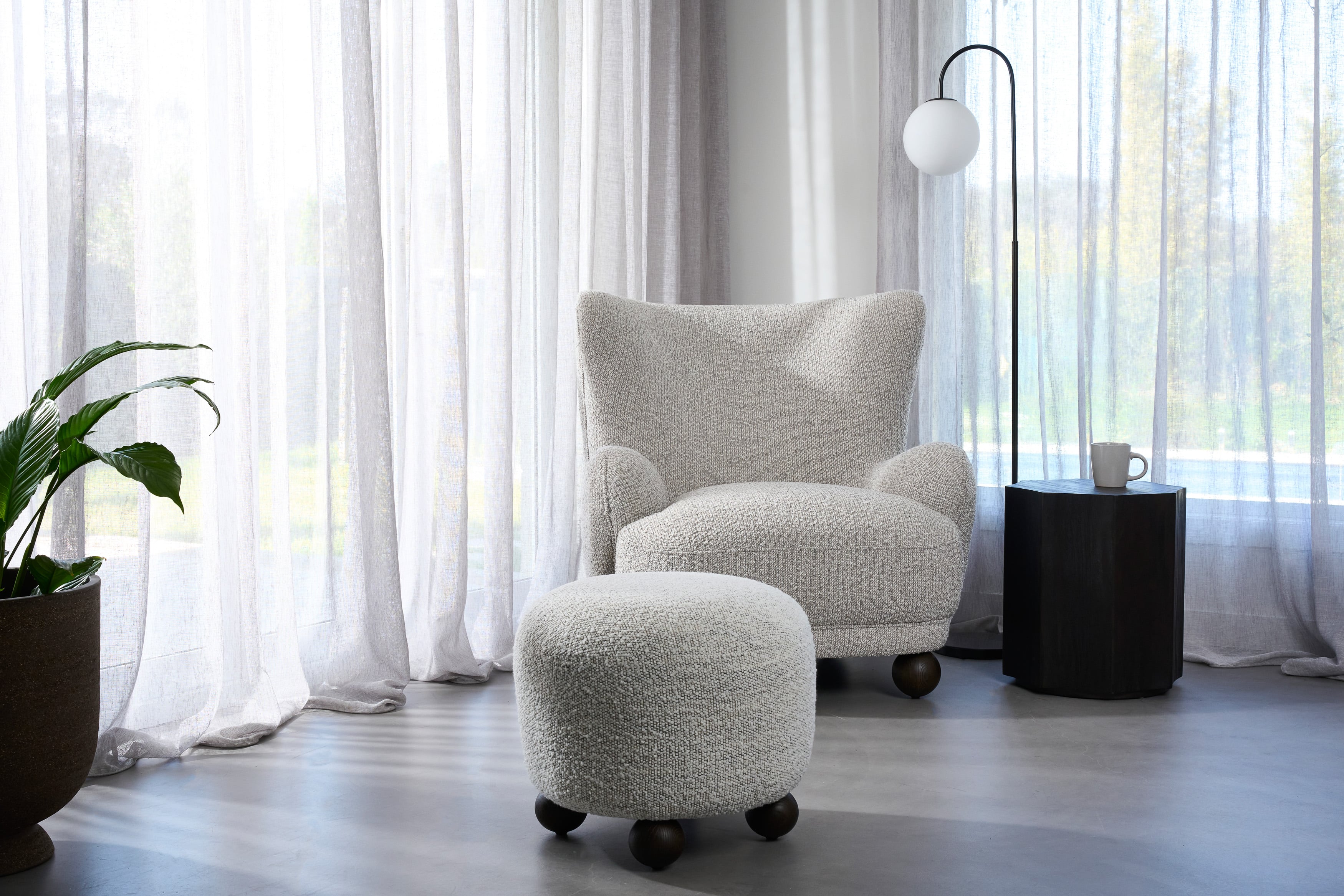 Minti Floor Lamp - Travertine - Floor Stock