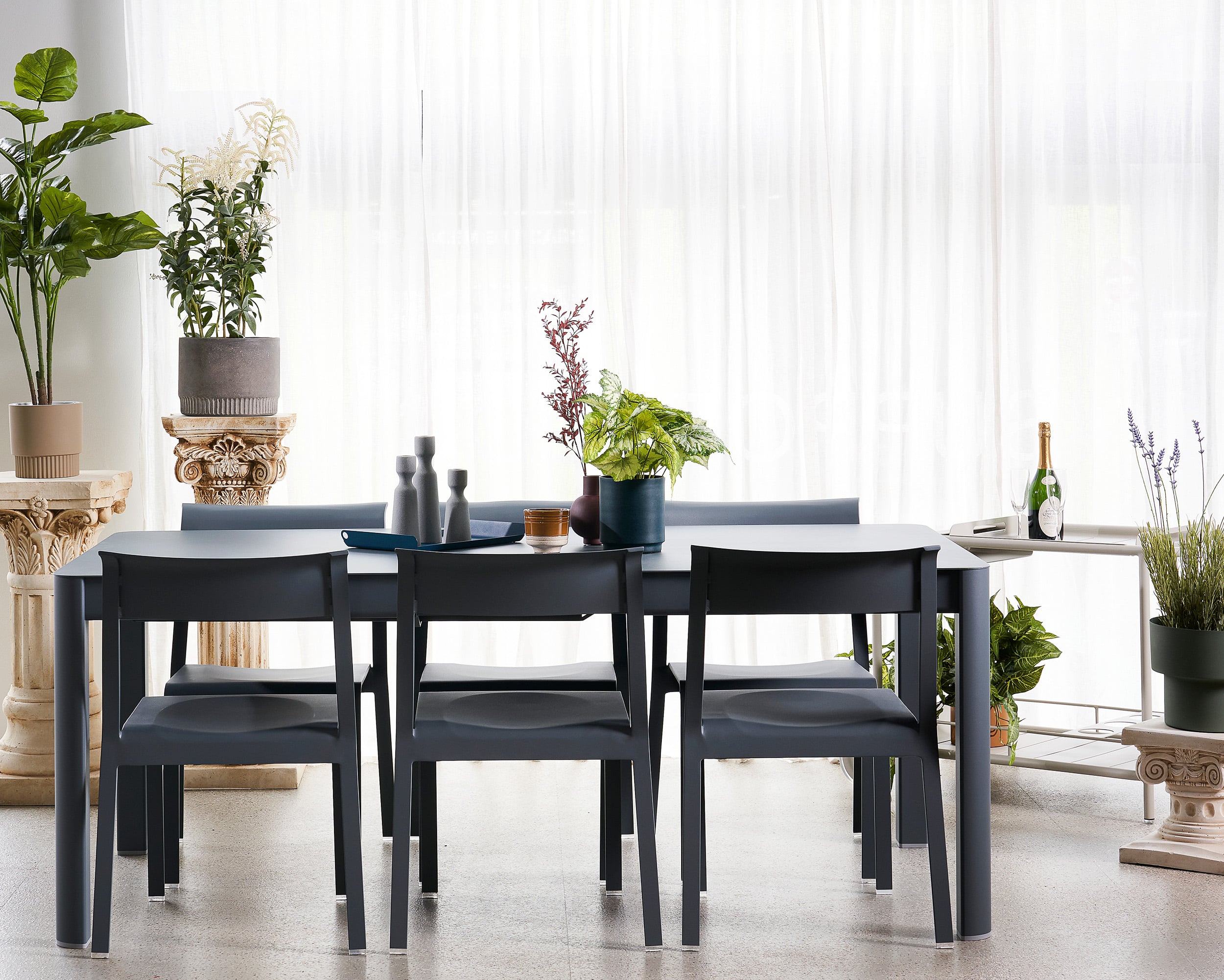 Fermob Ribambelle Table with Extension - 1490 - 2990mm - Clay Grey - Floor Stock