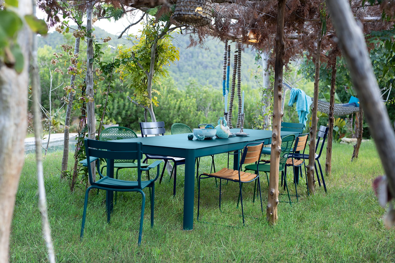 Fermob Ribambelle Table with Extension - 1490 - 2990mm - Clay Grey - Floor Stock
