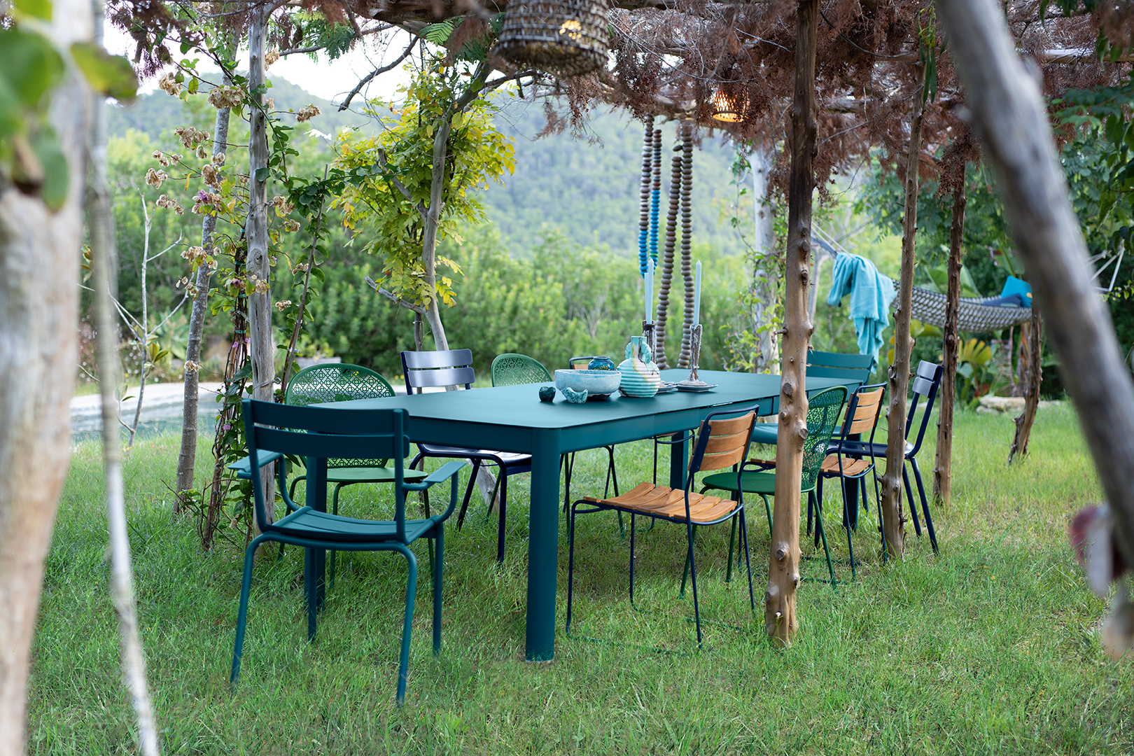 Fermob Ribambelle Table with Extension - 1490 - 2990mm - Clay Grey - Floor Stock