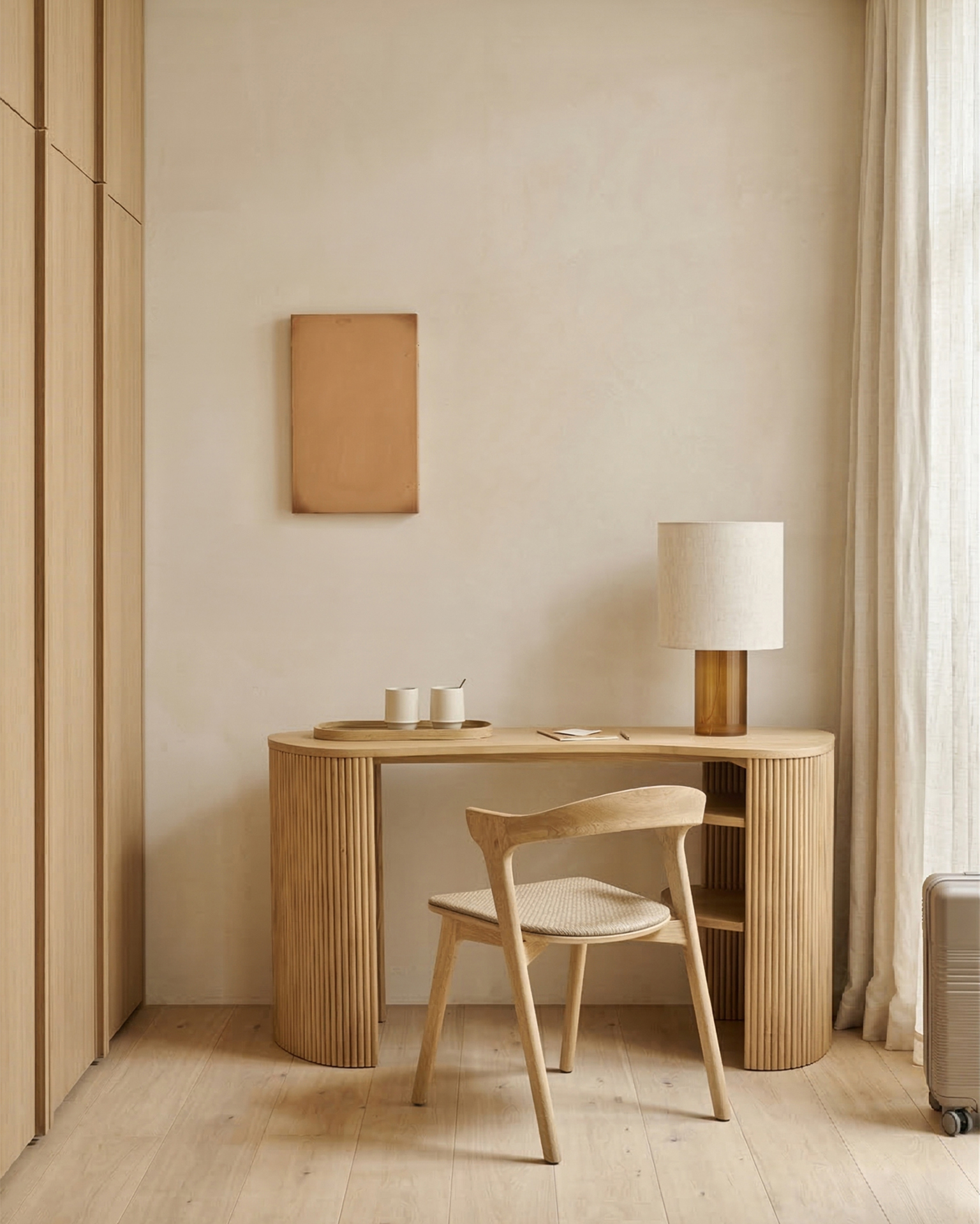 Ethnicraft Oak Roller Max Desk