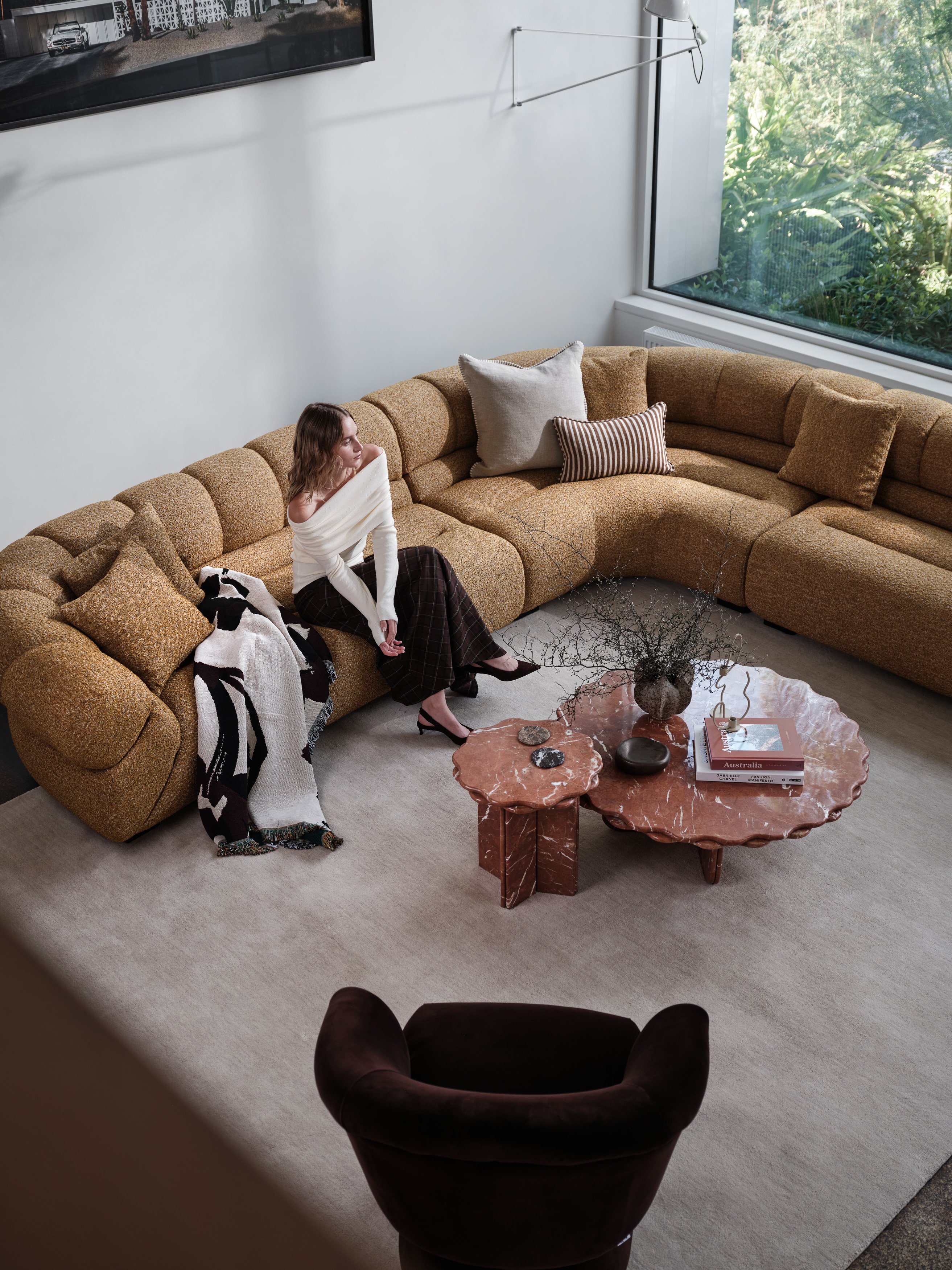 Claude Lounge Chair - Blake Blackberry Velvet - Floor Stock