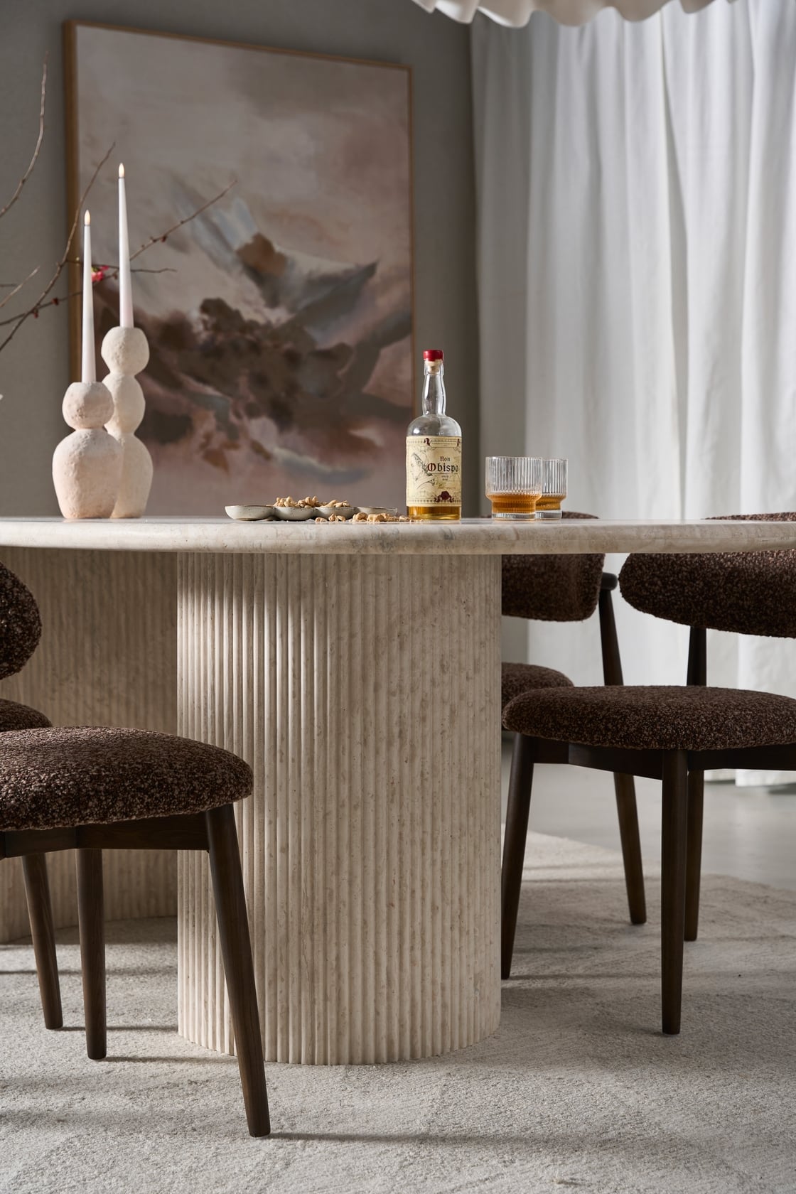 Willow Dining Chair - Walnut/Cumin - Set of 4 - Floor Stock