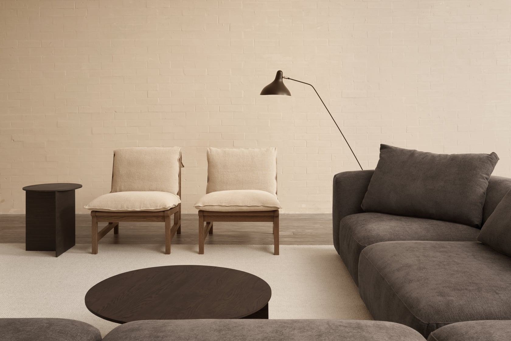 Cantaloupe Lounge Chair - Light Oak / Ivory-Summer 002 - Floor Stock