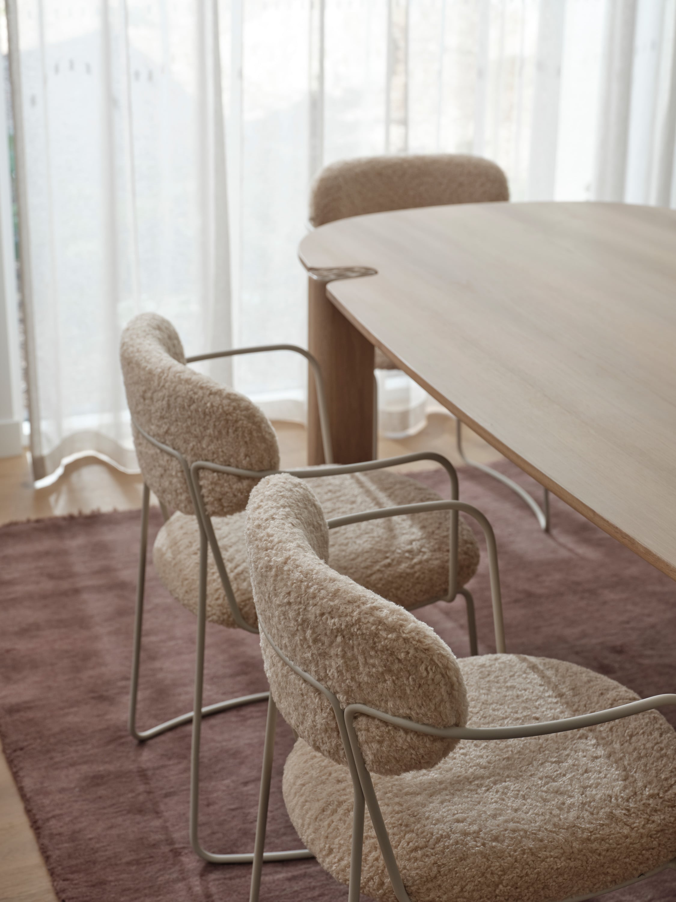 Chester Armchair - Nutmeg Fur - Set of 6 - Floor Stock