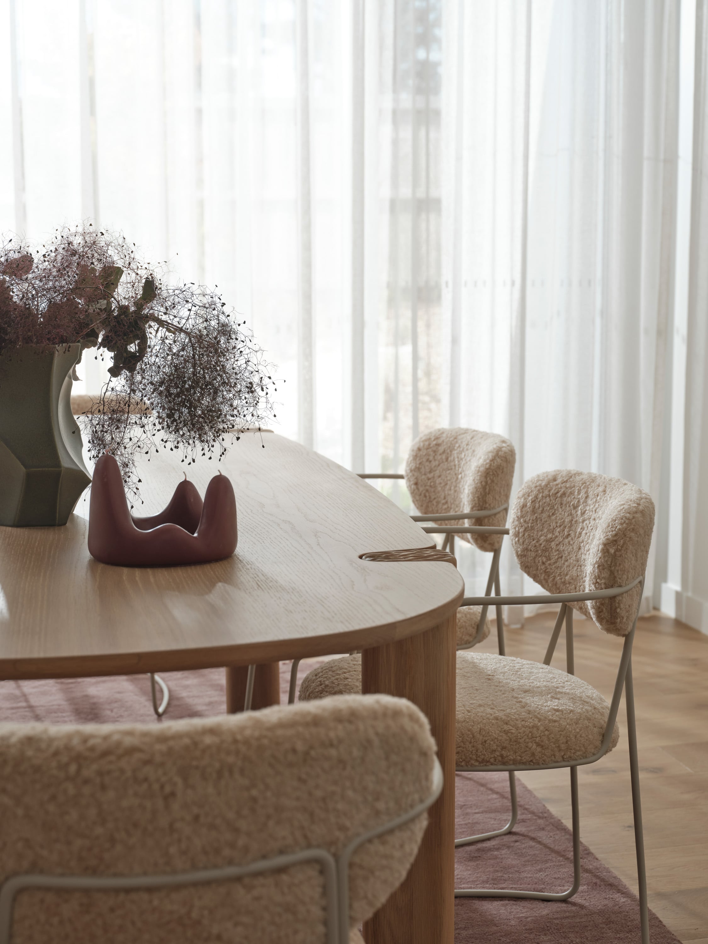 Chester Armchair - Nutmeg Fur - Set of 6 - Floor Stock