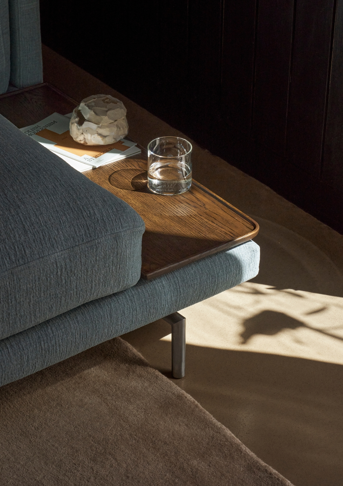 Levanto L Shape Sofa with Wooden Tray