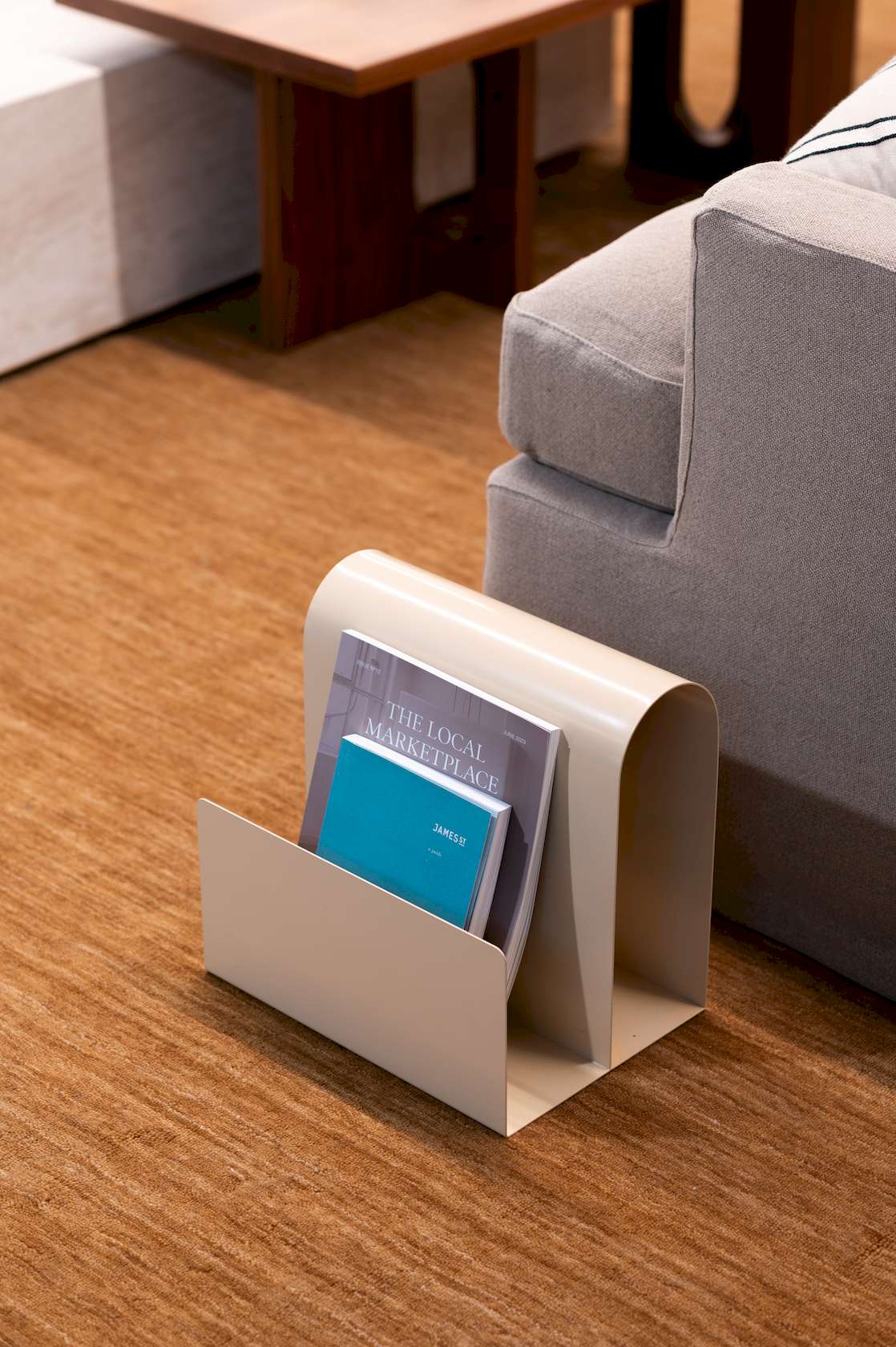 Enya Metal Magazine Holder - Brown - Floor Stock
