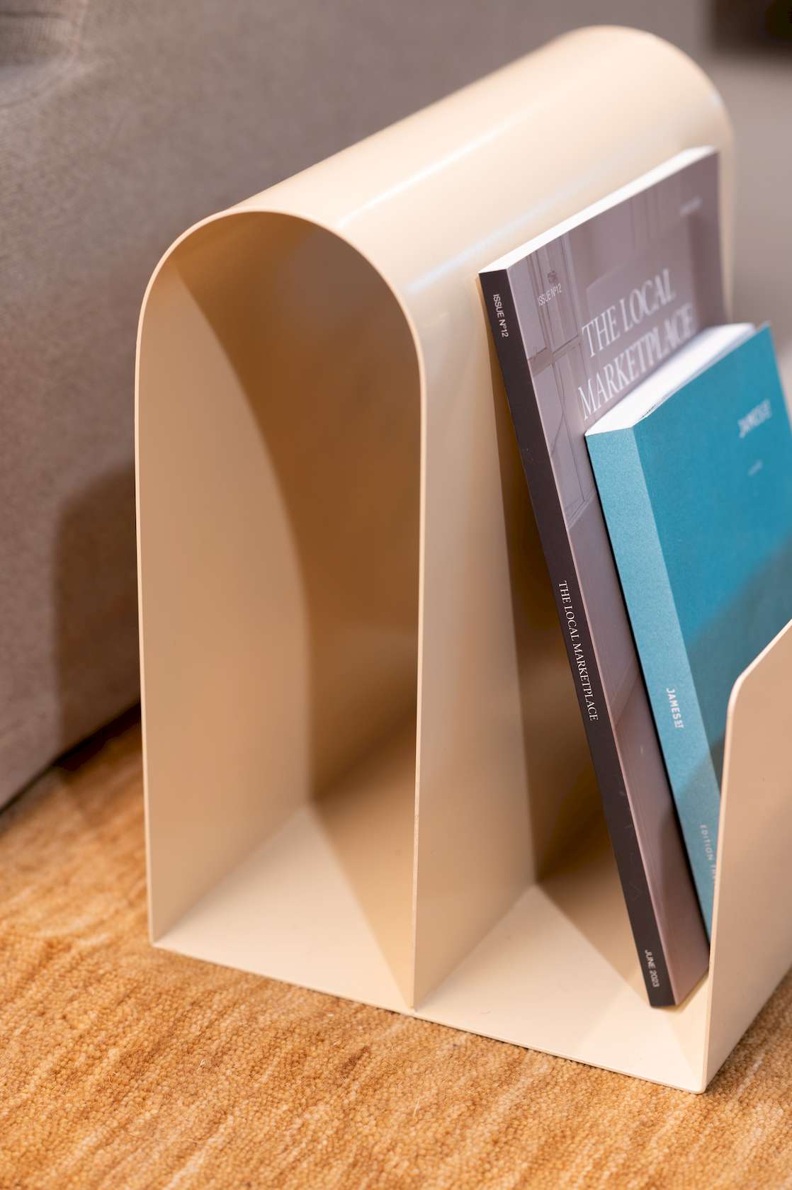 Enya Metal Magazine Holder - Brown - Floor Stock