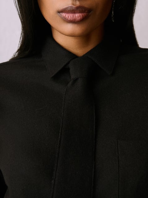 The Tie (Black Enamel Merino Wool)