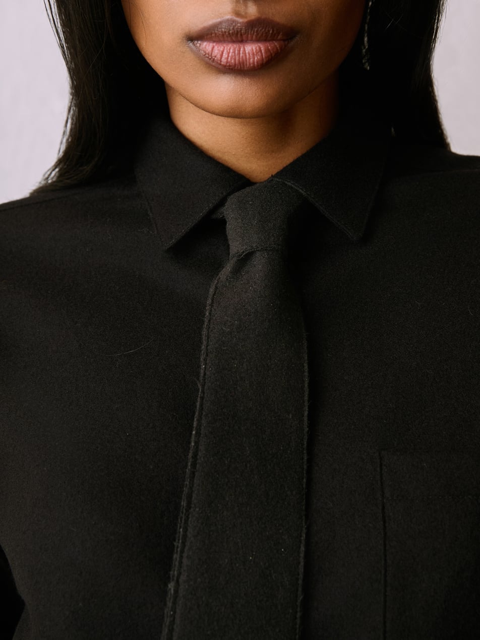The Tie (Black Enamel Merino Wool)