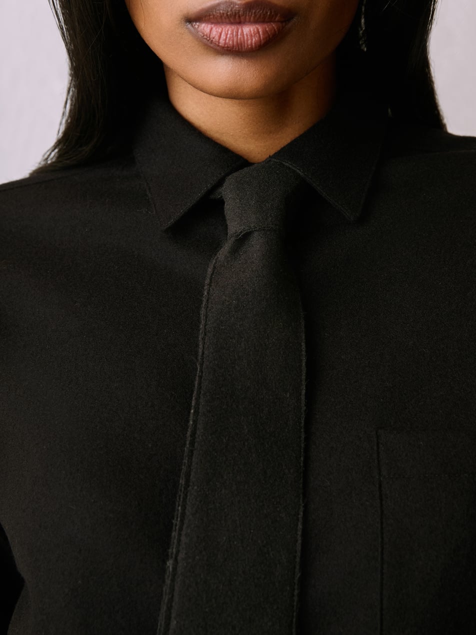 The Tie (Black Enamel Merino Wool)