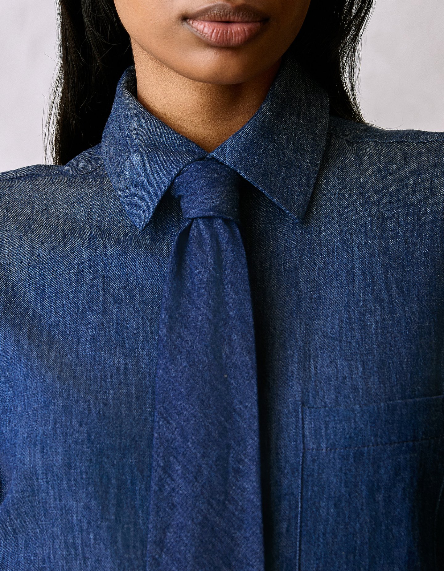 The Tie (Indigo Hemp Denim )
