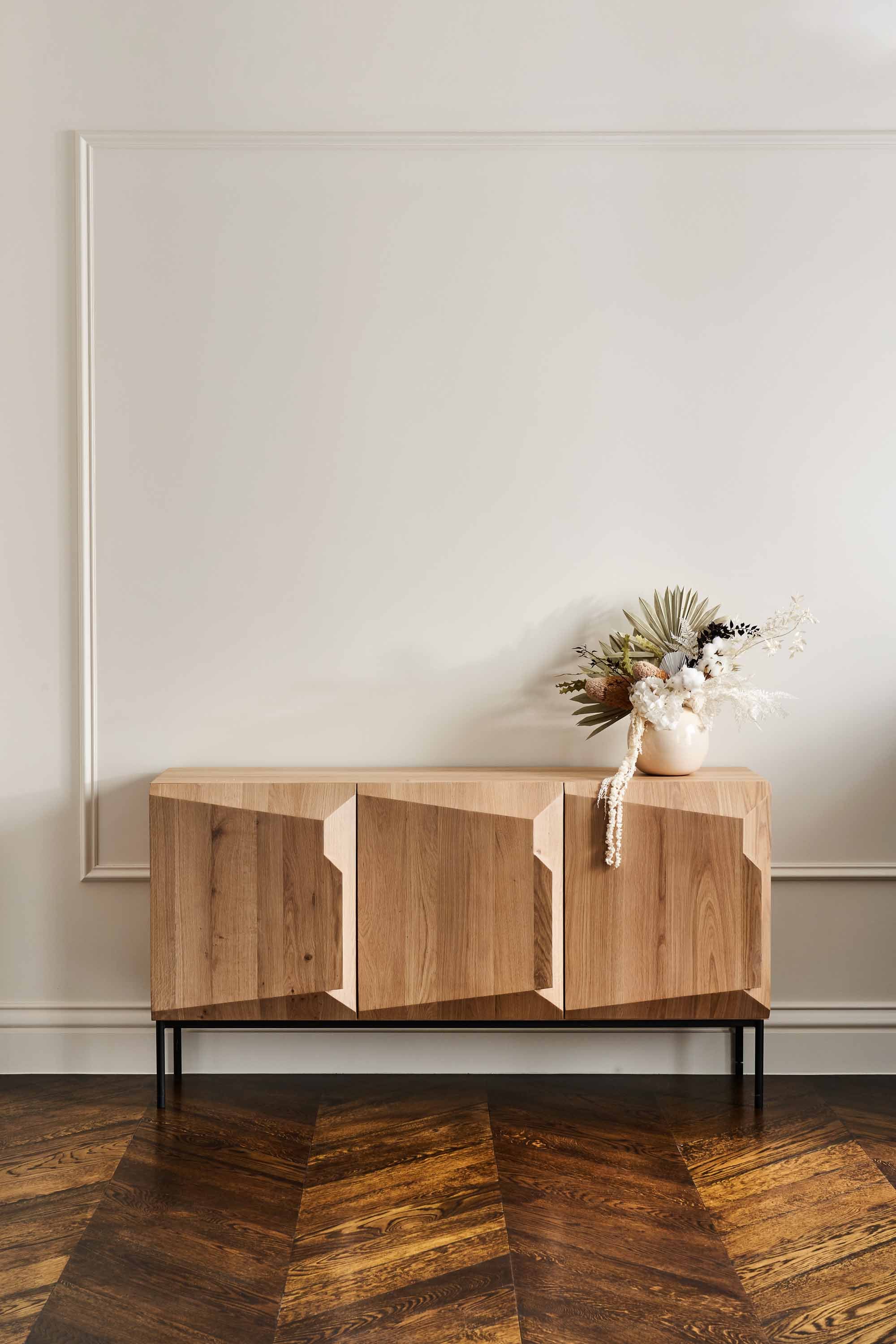 Ethnicraft Oak Stairs Sideboard - 3 Doors - Floor Stock