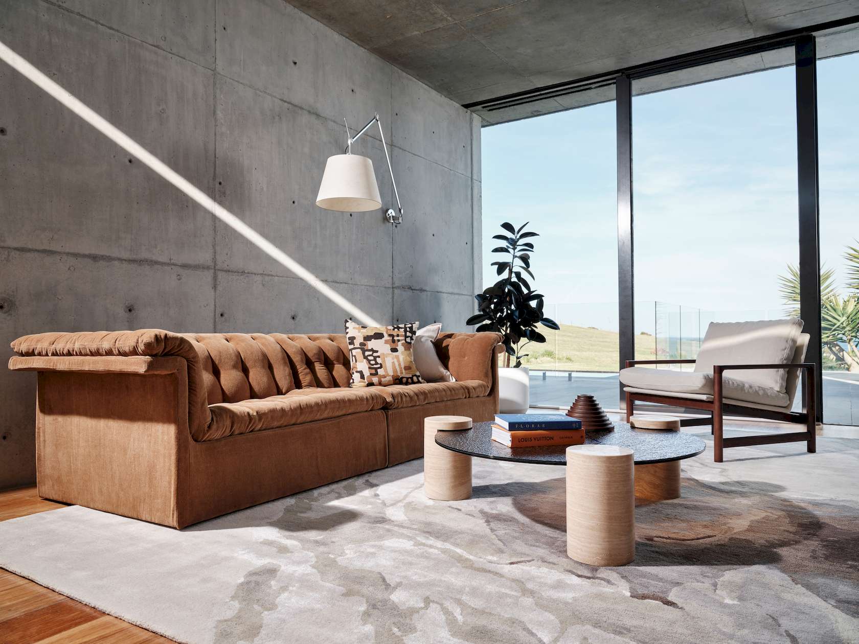 Furrow 4 Seater Sofa - Russet-Sahara 0015 - Floor Stock