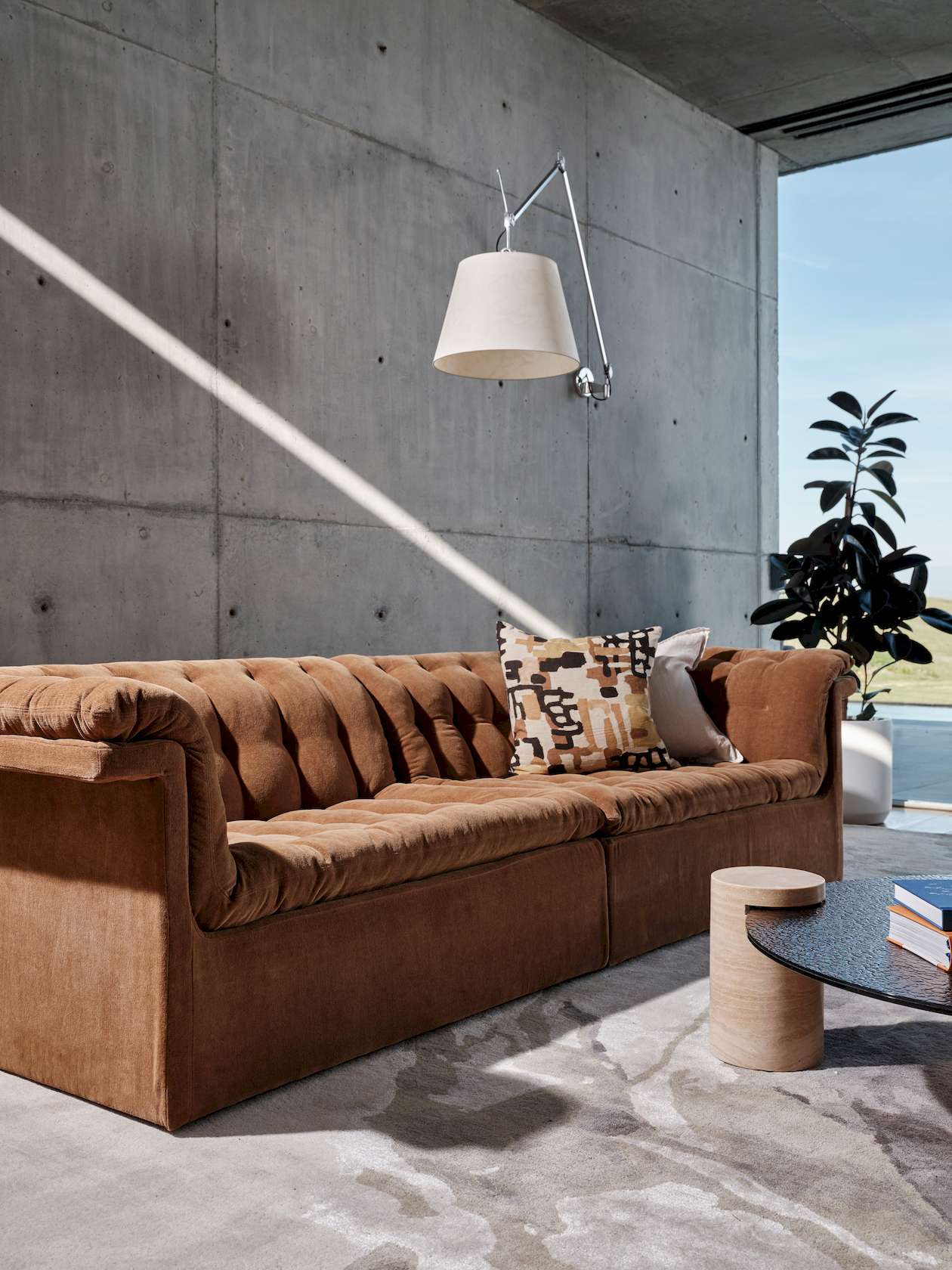 Furrow 4 Seater Sofa - Russet-Sahara 0015 - Floor Stock