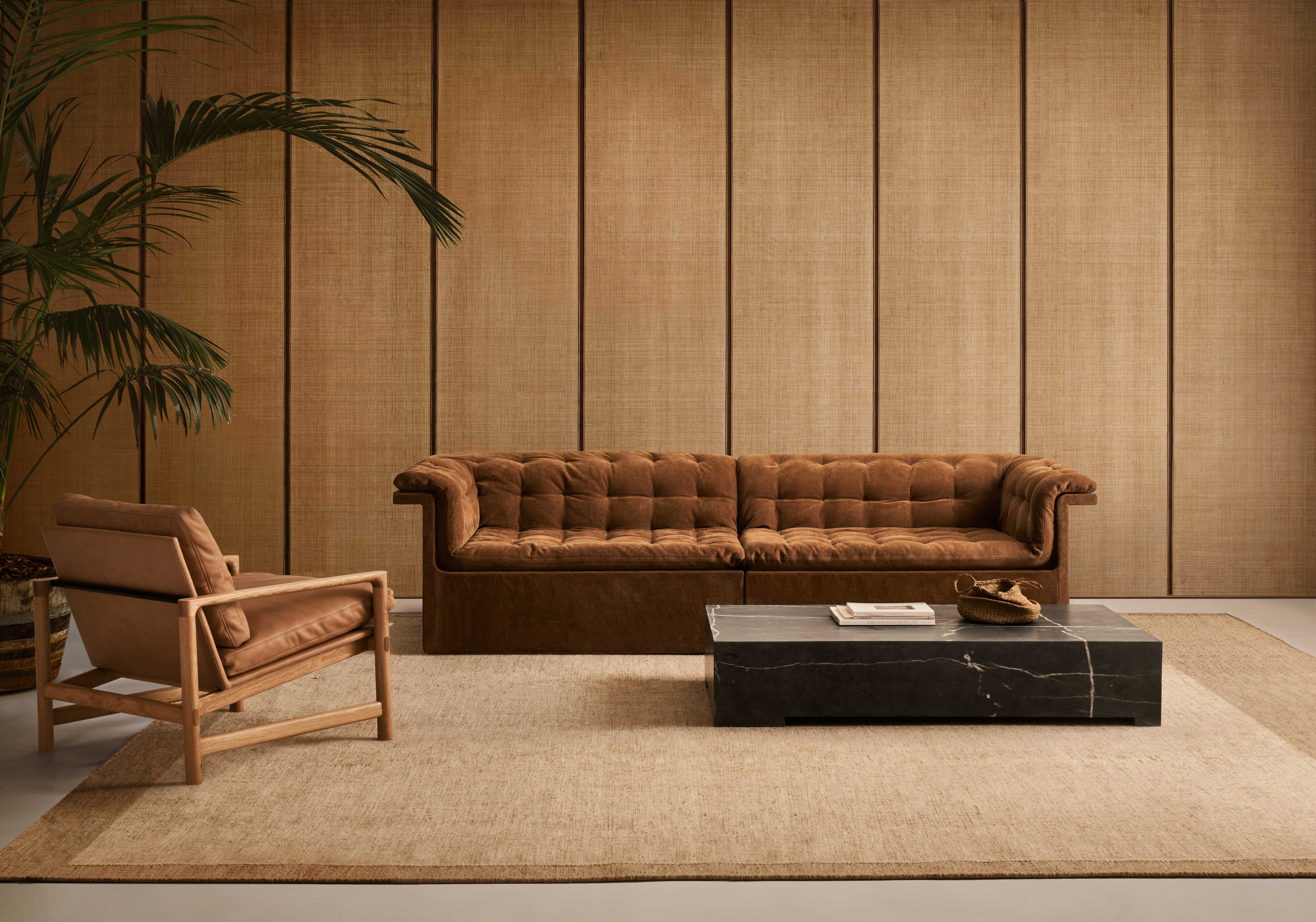 Furrow 4 Seater Sofa - Russet-Sahara 0015 - Floor Stock