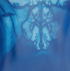 Silk Georgette Slip Dress - Indigo Cyanotype Lace