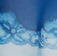 Silk Bias Midi Skirt - Indigo Cyanotype Lace