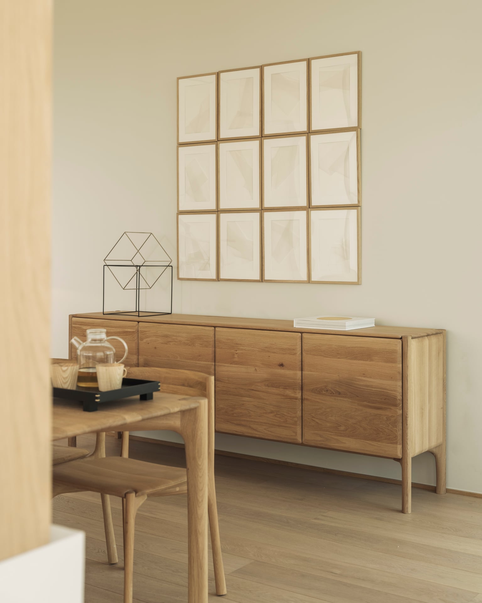 Ethnicraft Oak PI Sideboard - 4 Doors - Floor Stock