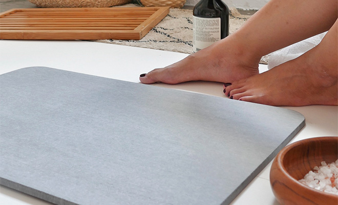Diatomite Water Absorbent Bath Mat Fast Drying Non-Slip Foot Floor Mats Hot  Sale