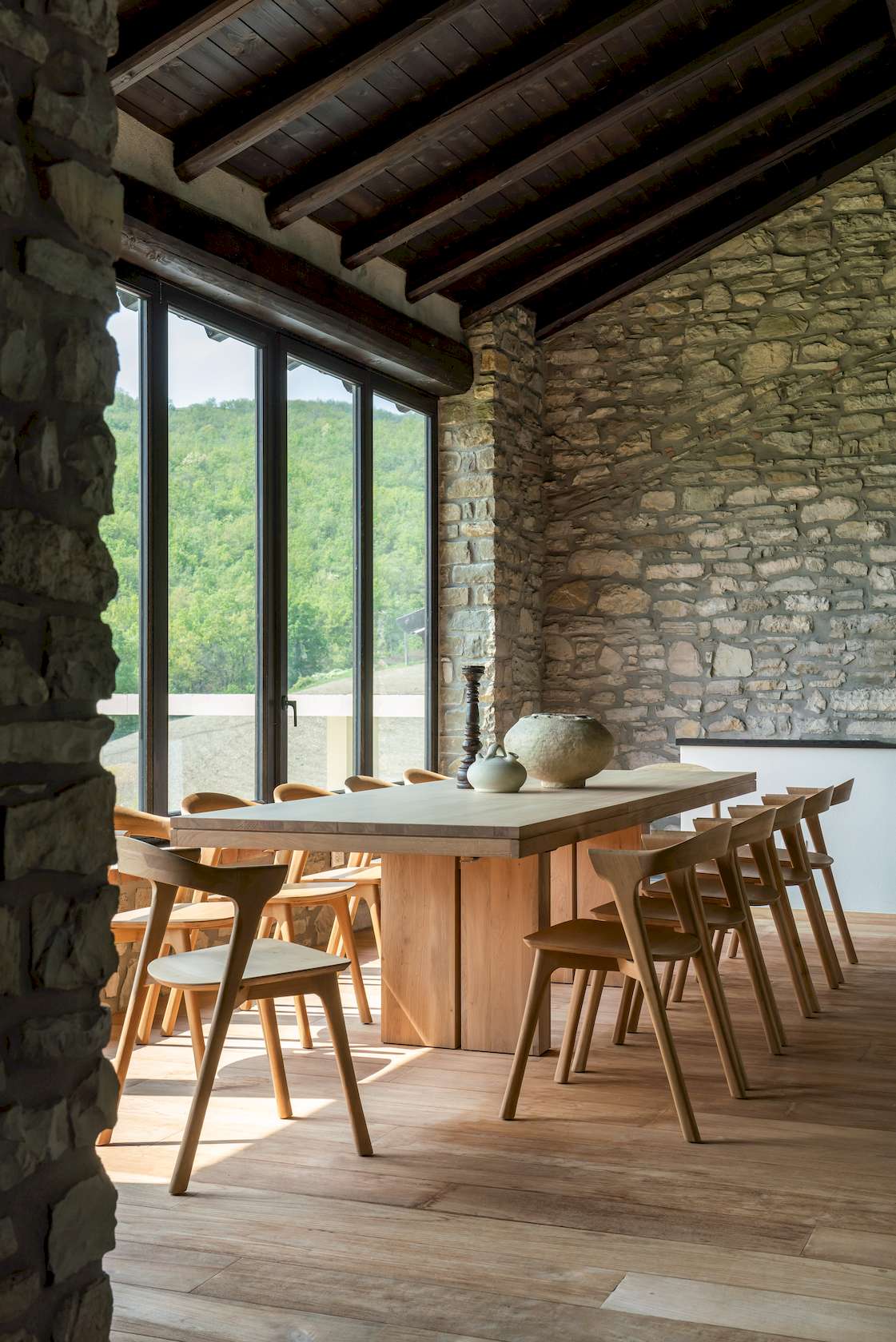 Ethnicraft Oak Double Extendable Dining Table - Natural Oak - Floor Stock