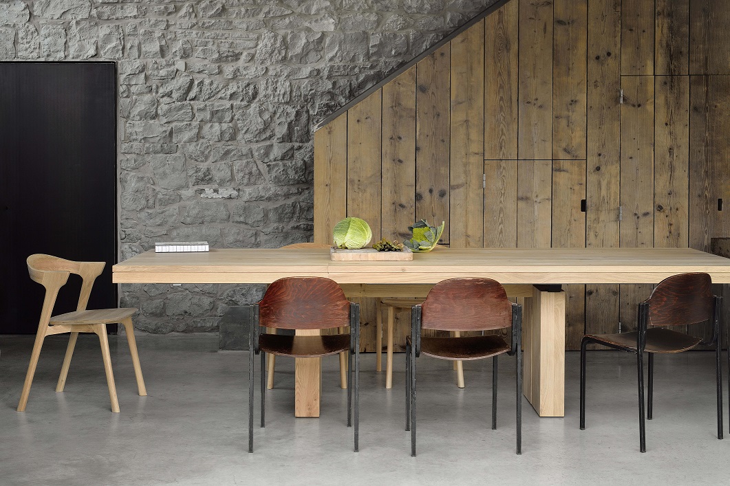 Ethnicraft Oak Double Extendable Dining Table - Natural Oak - Floor Stock
