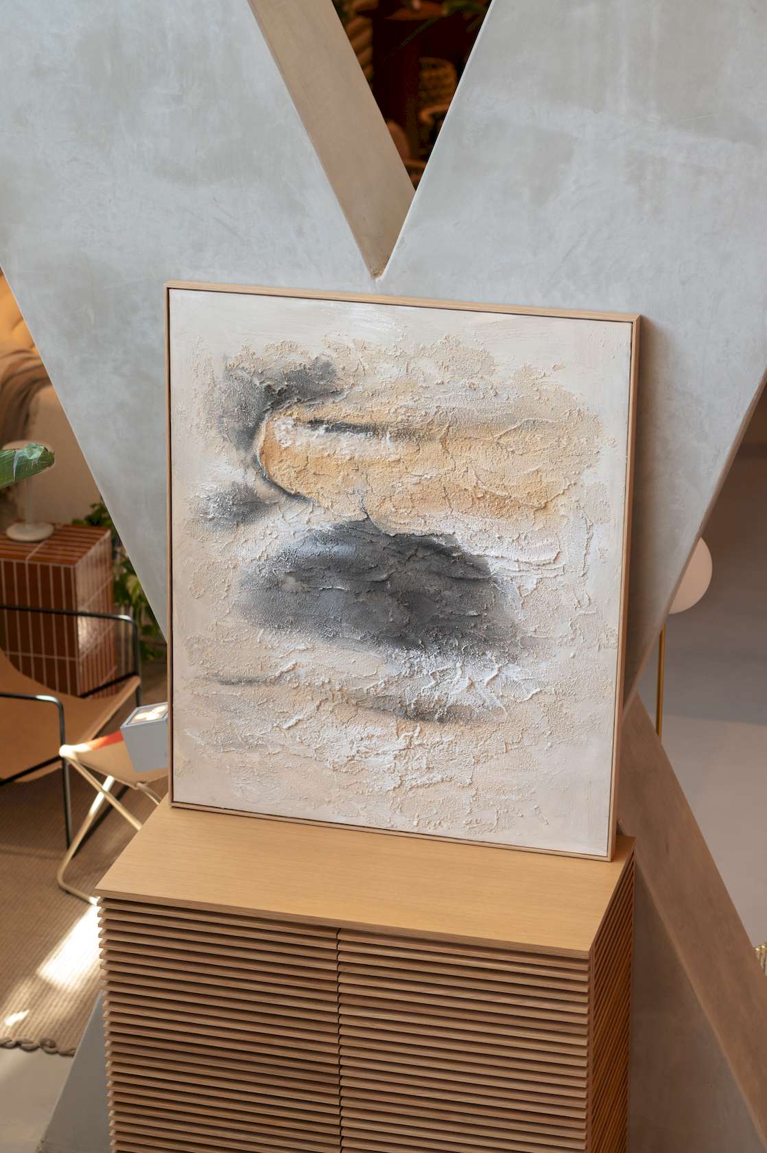 Catton Hand Painted Wall Art - Floor Stock
