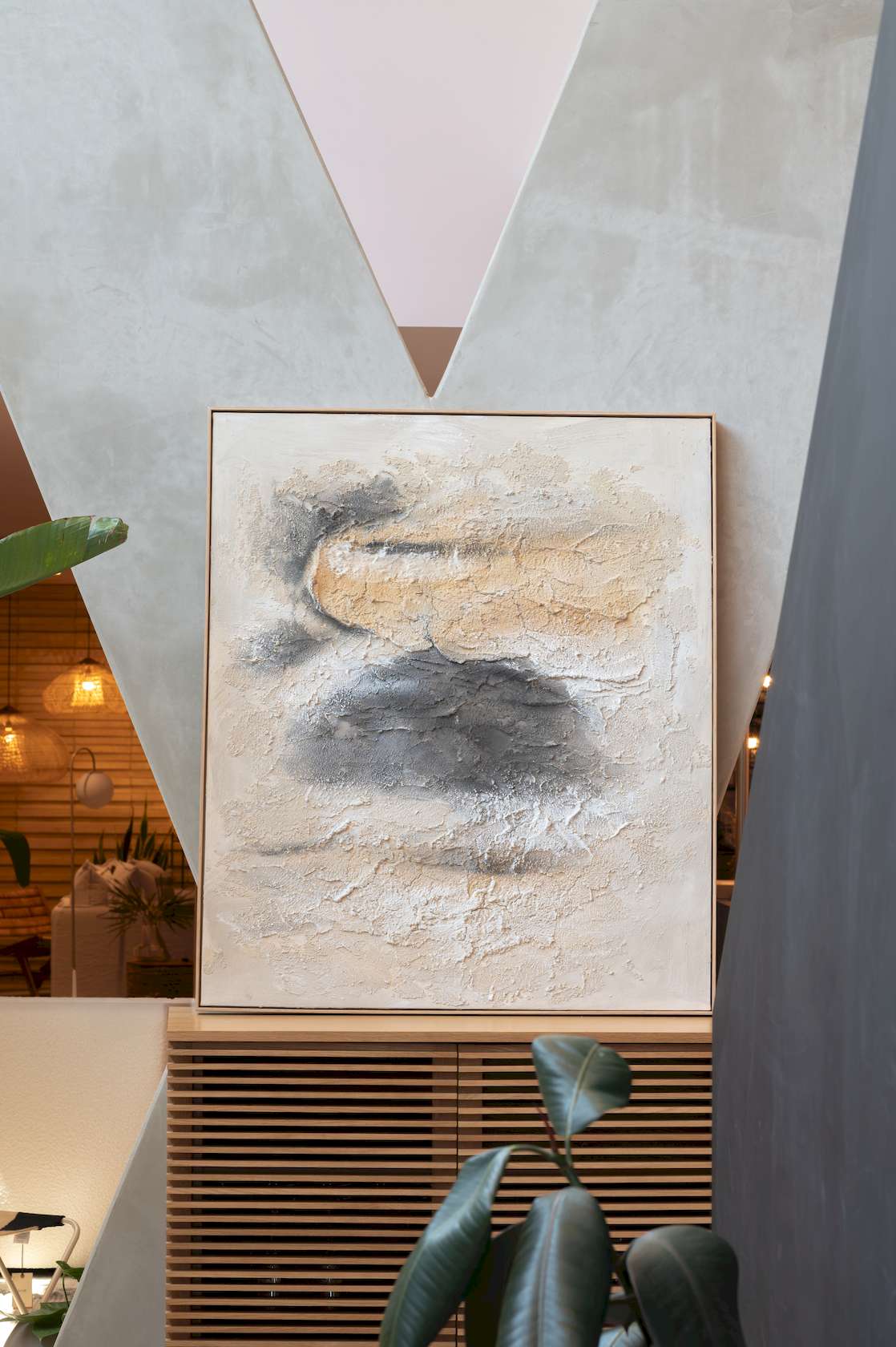 Catton Hand Painted Wall Art - Floor Stock