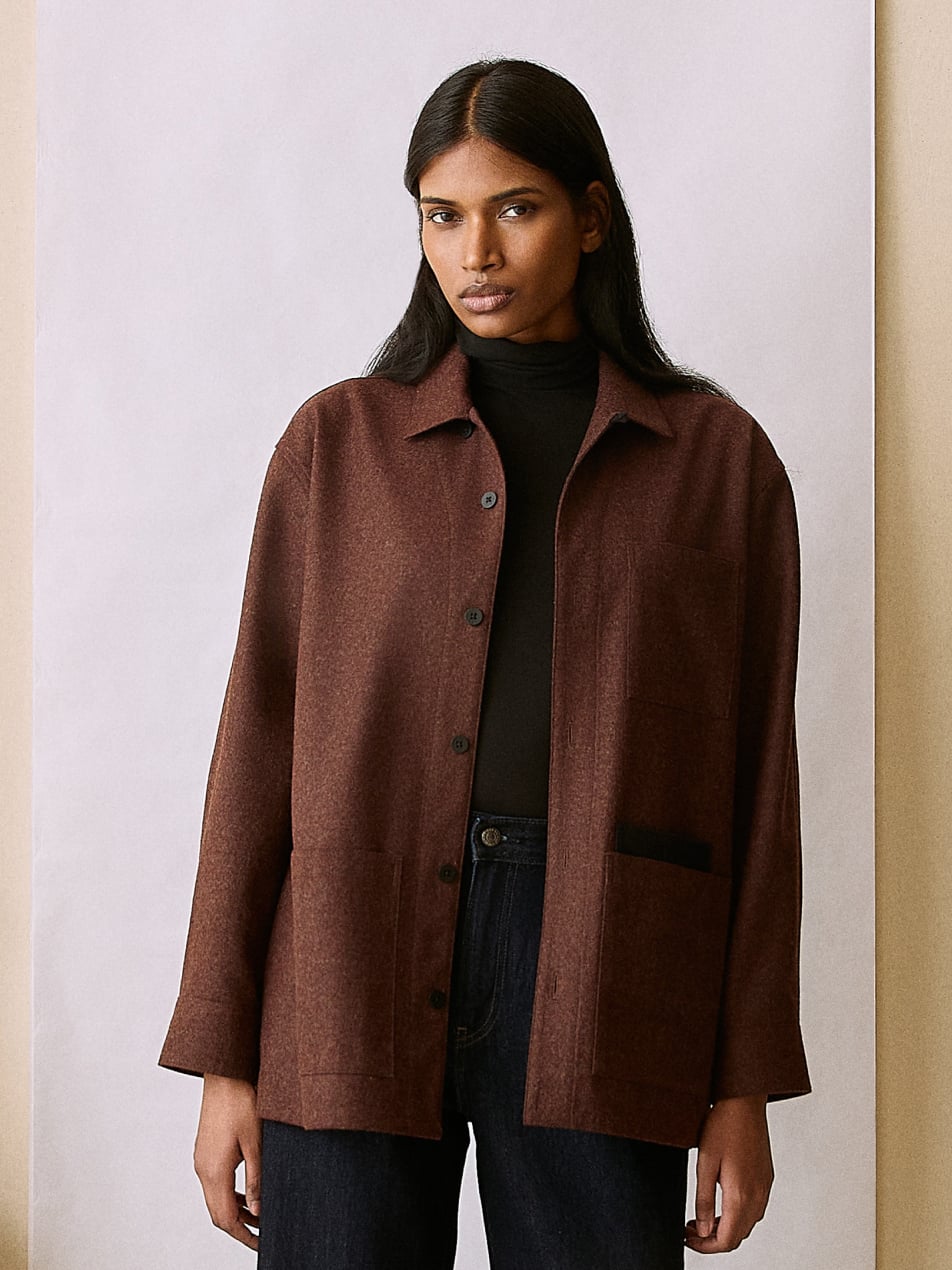 The Merino Chore Coat (Truffle Merino Wool)