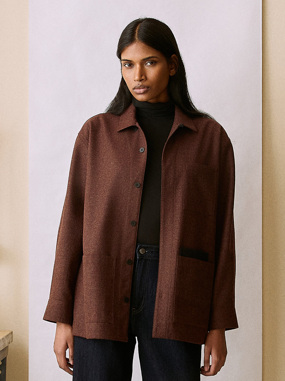 The Merino Chore Coat (Truffle Merino Wool)