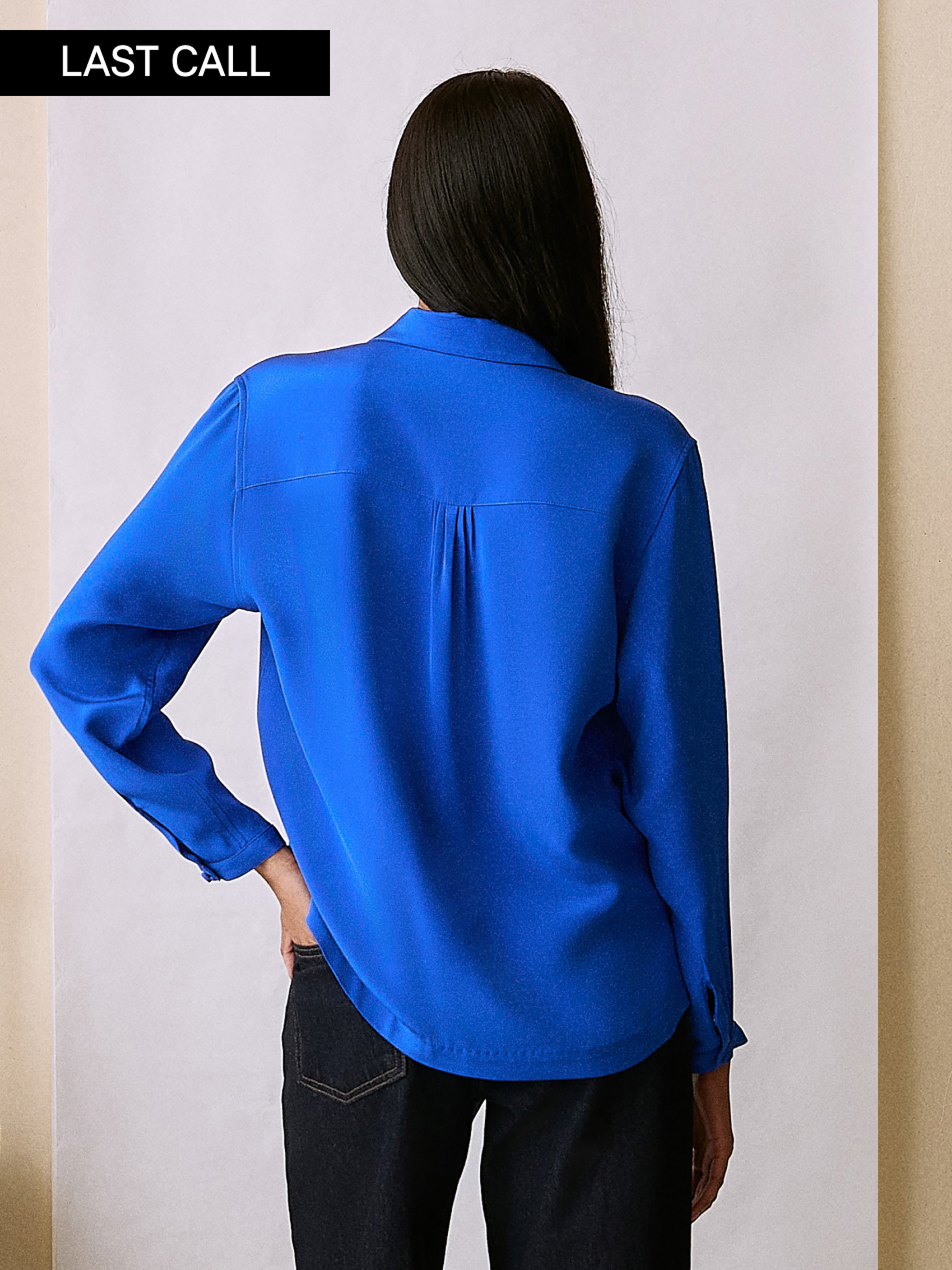 The Silk Shirt (Electrical Blue Silk)