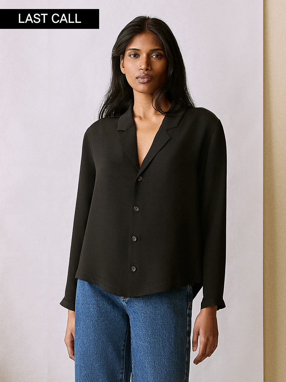 The Silk Shirt (Smoke Break Black Silk)