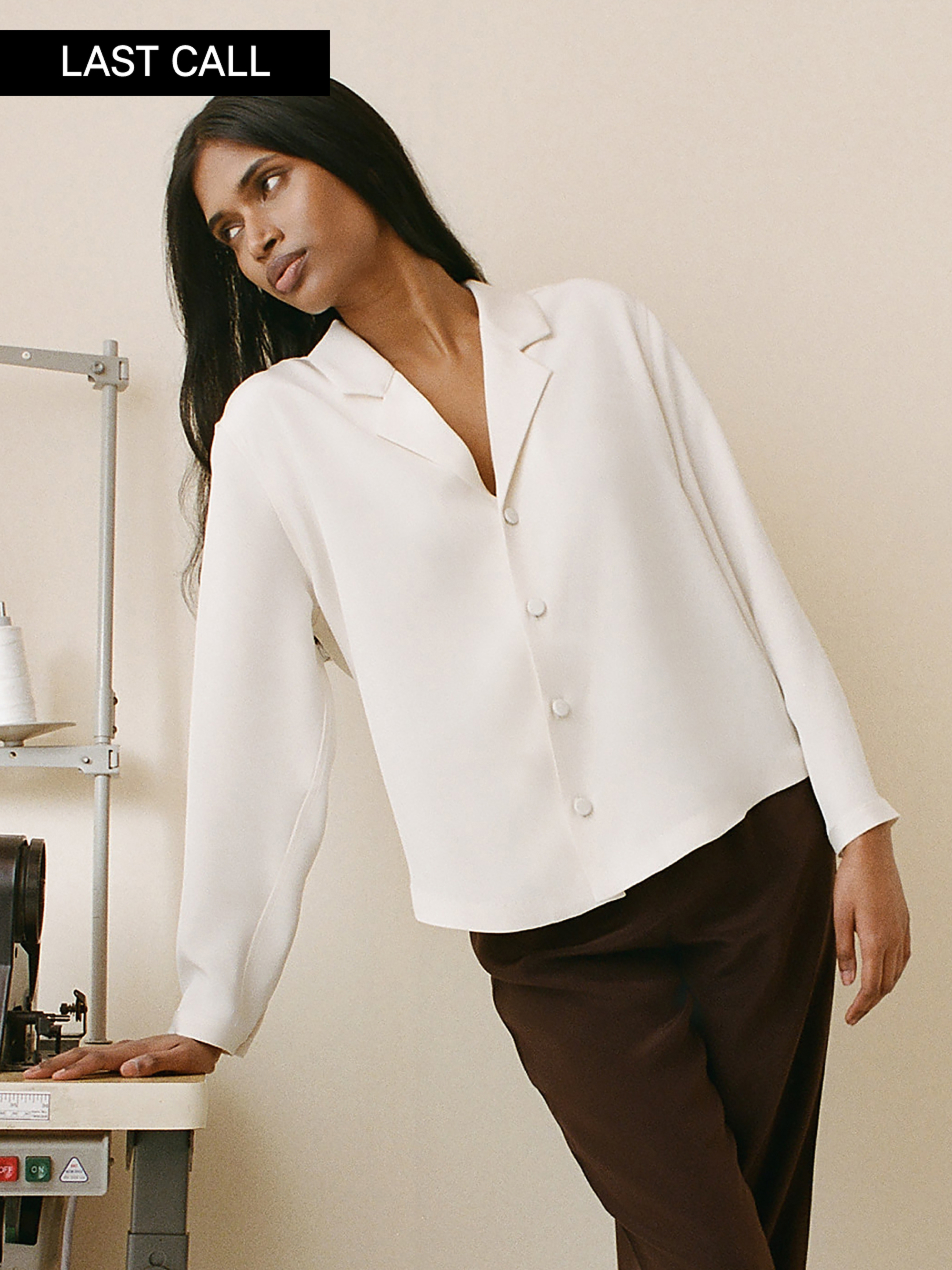 The Silk Shirt (Alabaster Silk)