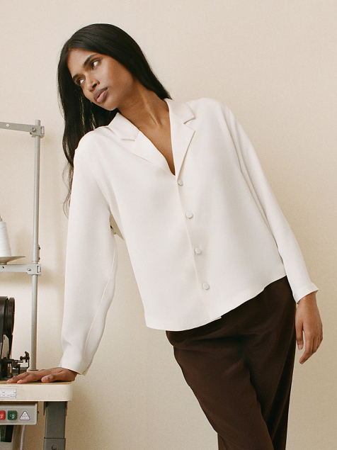 The Silk Shirt (Alabaster Silk)