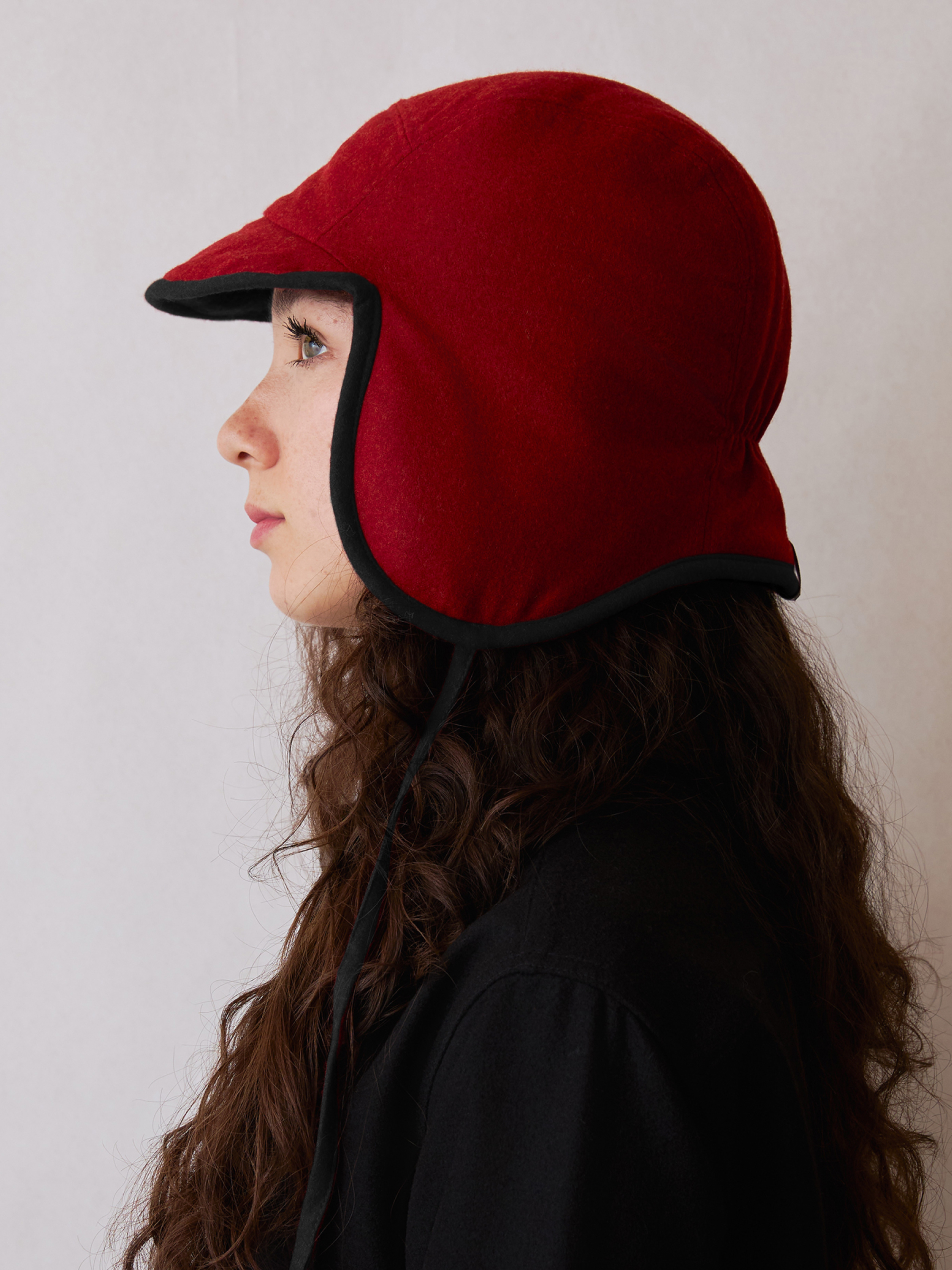 The Trapper Hat (Period Red Merino Wool)