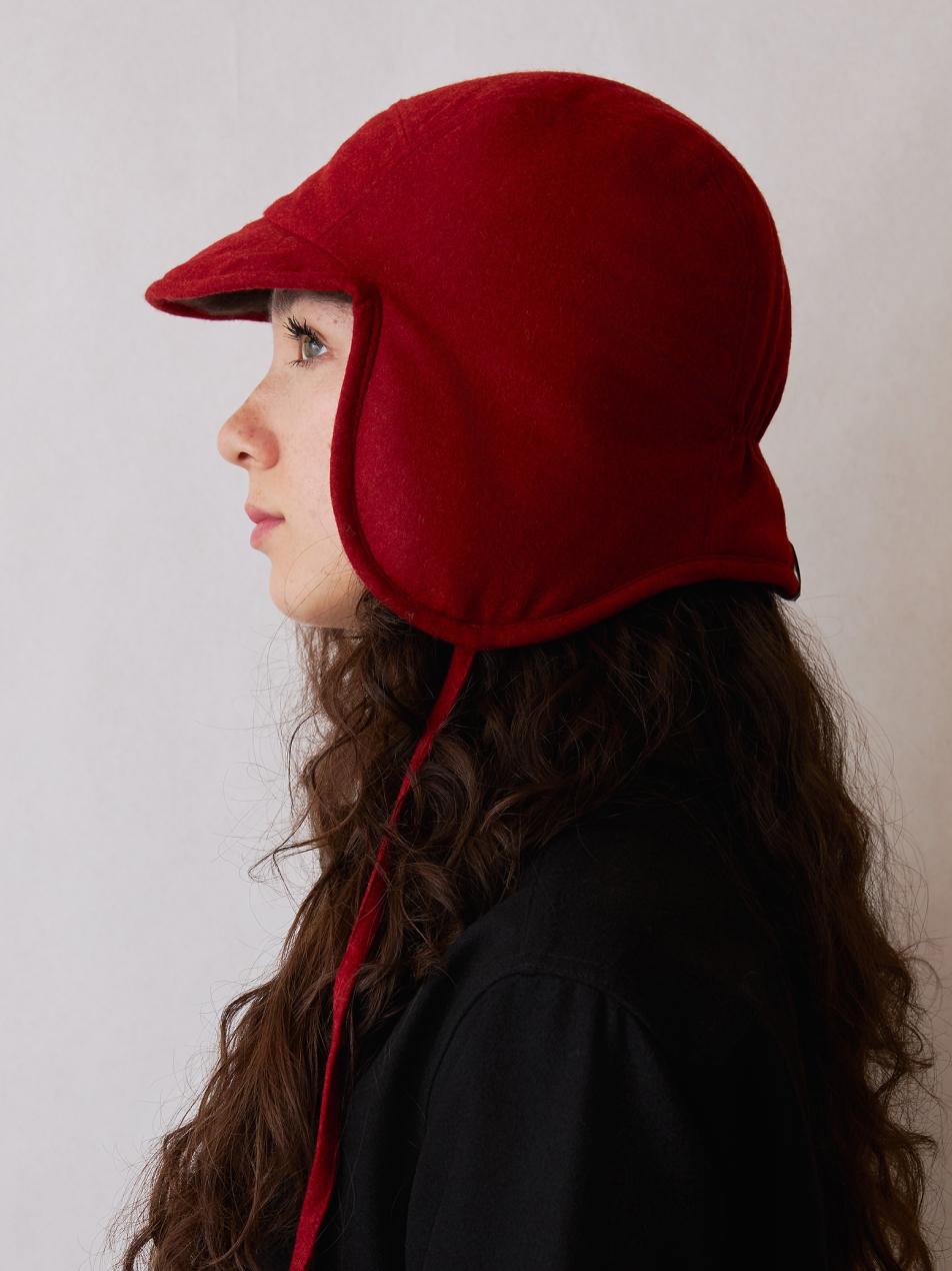 The Trapper Hat (Period Red Merino Wool)