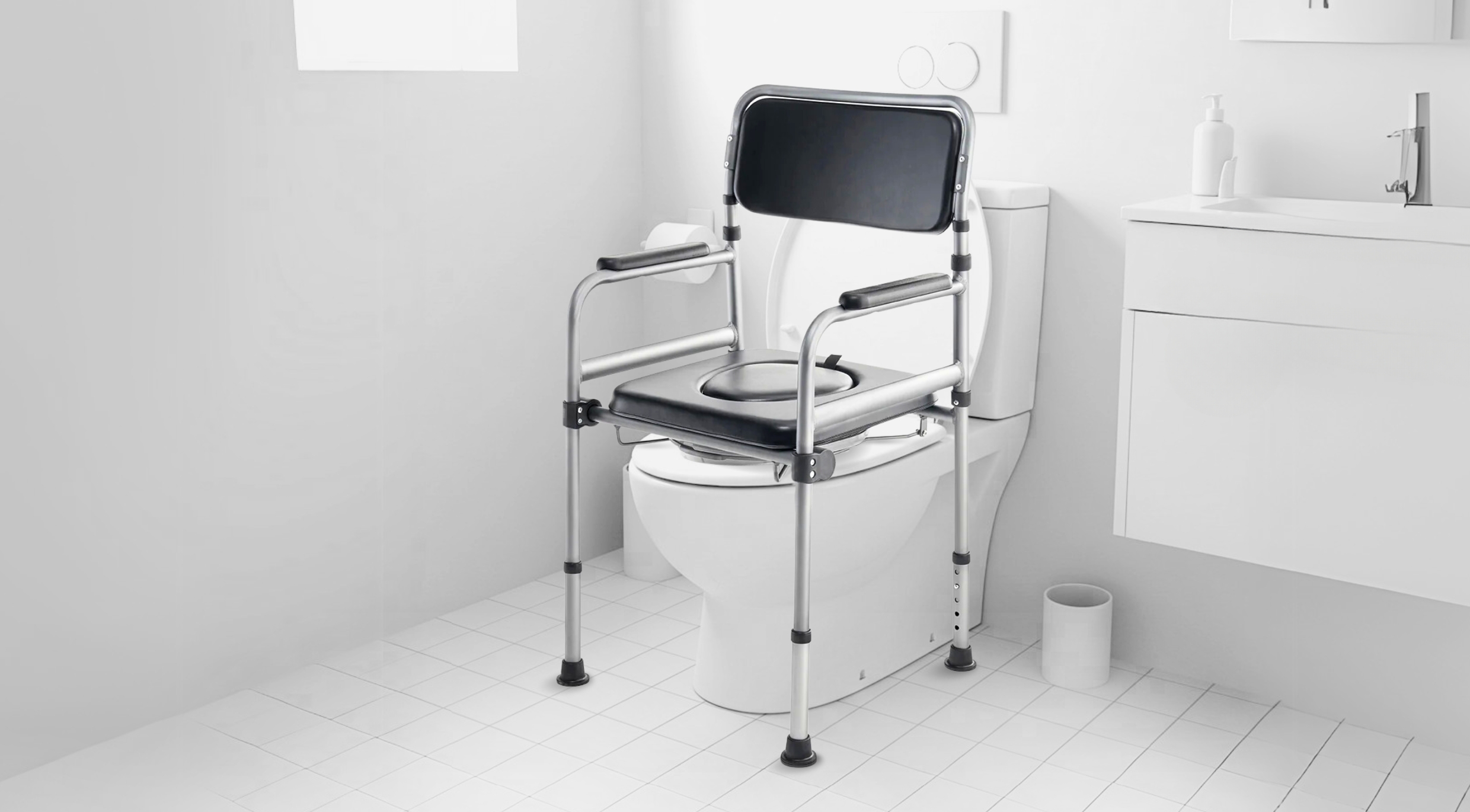 Foldable Commode Chair | Only 5.3kg | 1 Year Malaysia Warranty – Bion MY