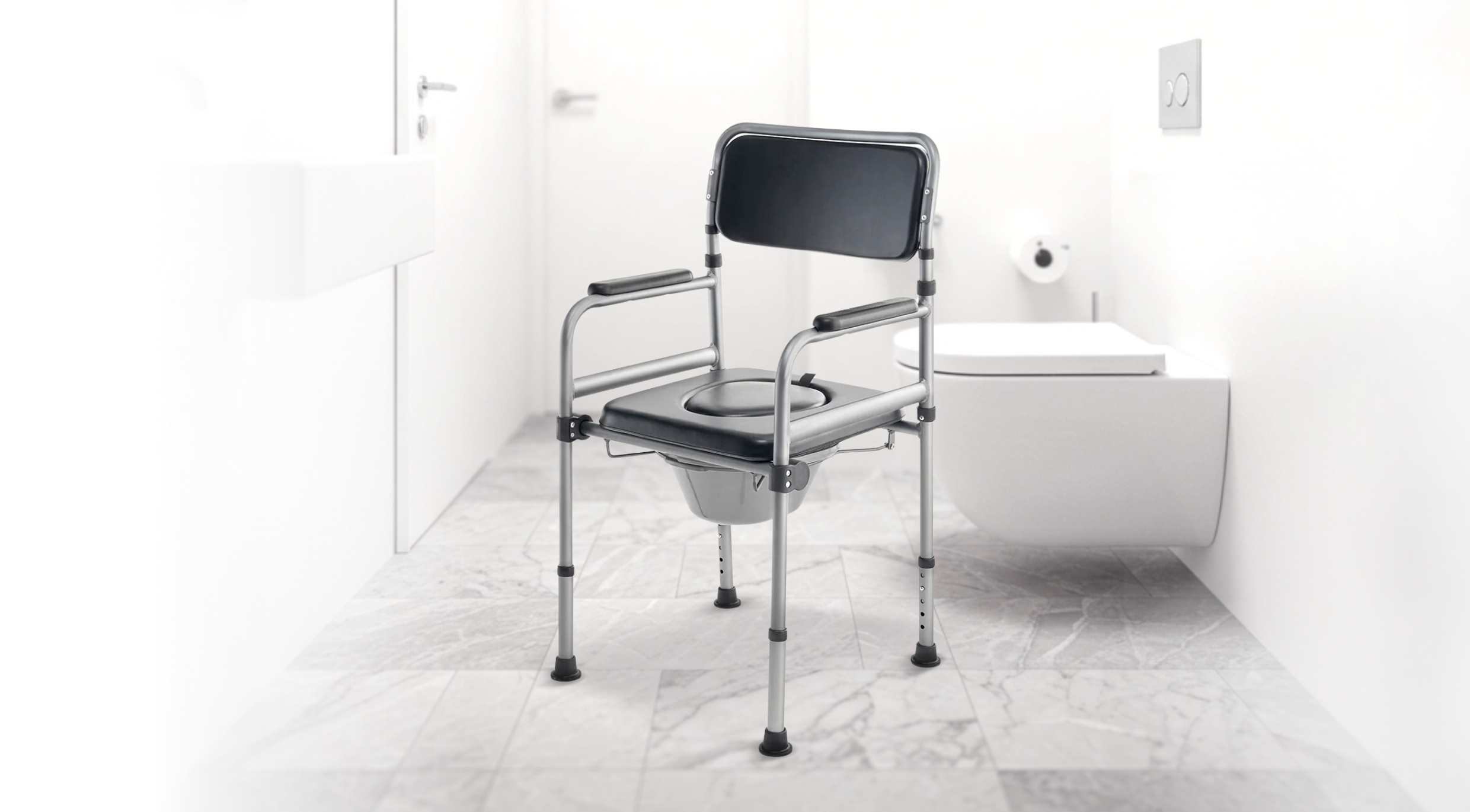 Foldable Commode Chair | Only 5.3kg | 1 Year Malaysia Warranty – Bion MY