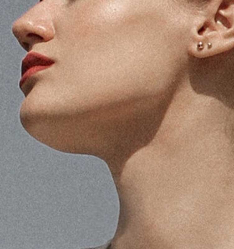 Profile shot of woman in sunlight