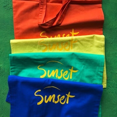 Printed Cotton Bags - Sunset