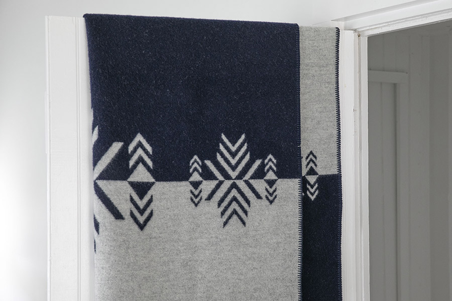 image of Vermillion Mirror Wool Throw