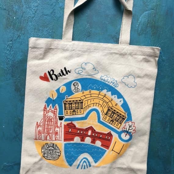 Bespoke Printed Canvas Bags - Visit Bath