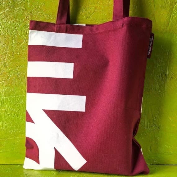 Bespoke Printed Canvas Bags - Abstract Red