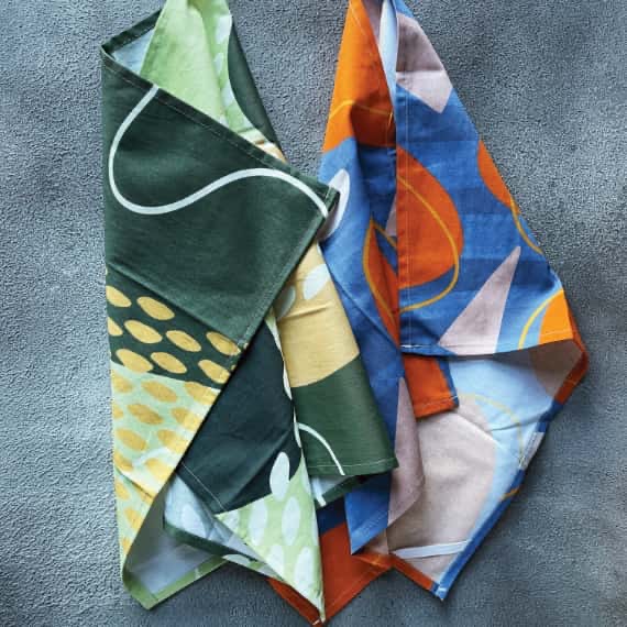 Printed Tea Towels - Three Hanging Tea Towels