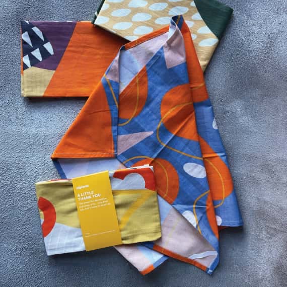 Printed Tea Towels - Folded and Packed