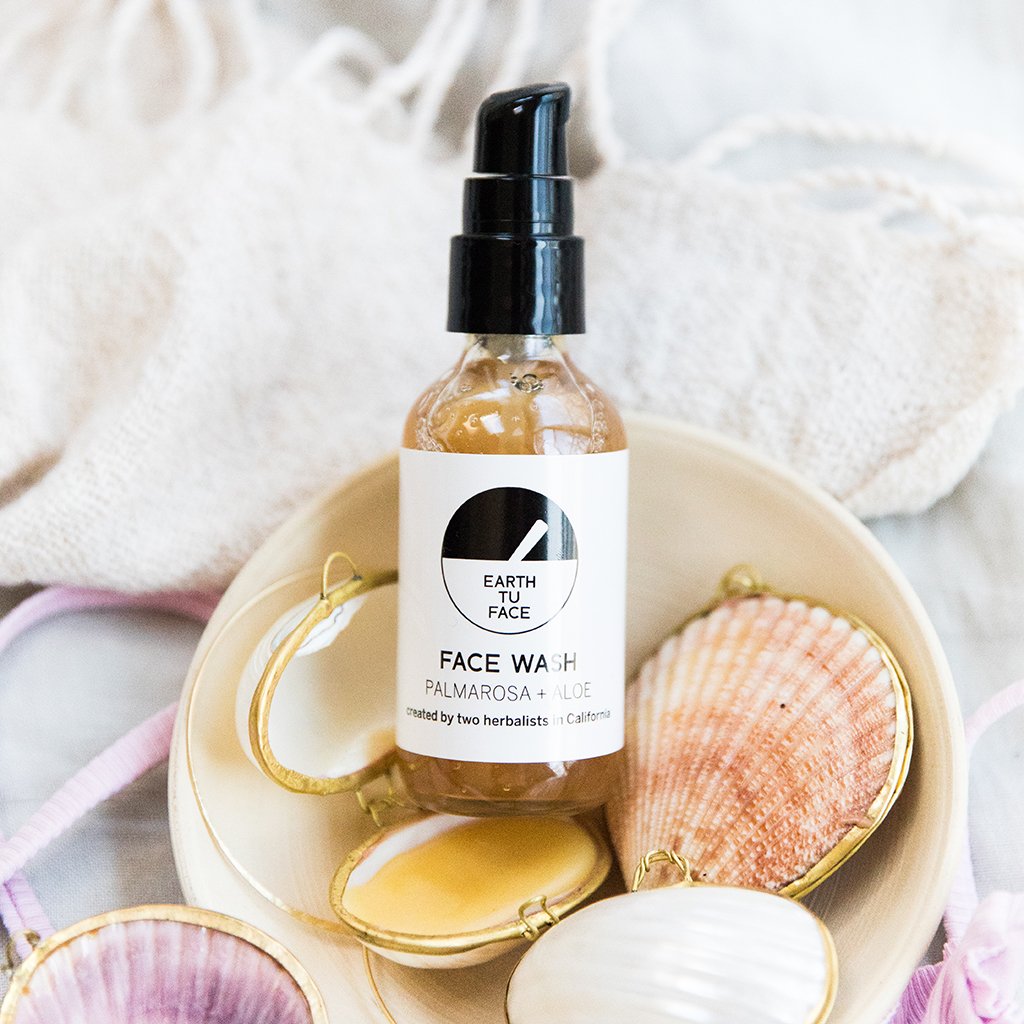 Palmarosa + Aloe Travel Face Wash Earth Tu Face