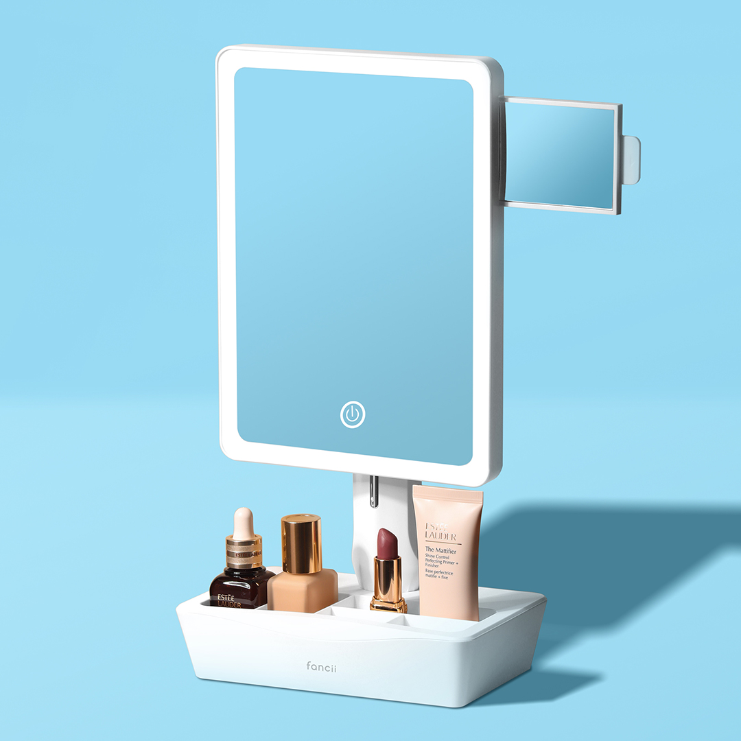 Gala-Storage-Vanity-Mirror with 1X and 10X magnifying mirrors