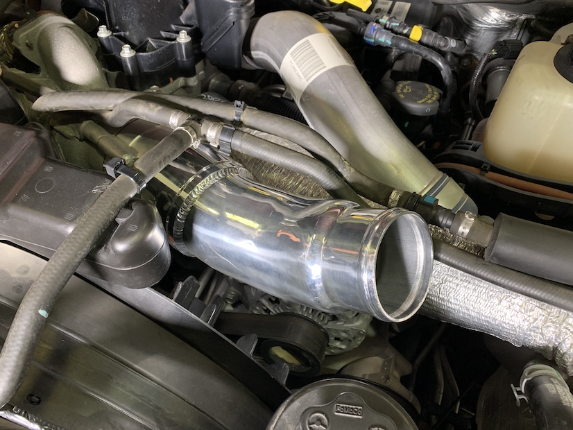 Black Hot Side Intercooler Pipe Kit For 2011-2024 Ford 6.7L Powerstroke | MFD-138-B
