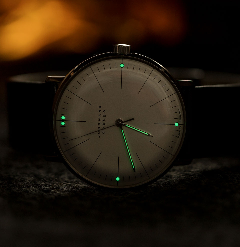 Max Bill Hand-winding Bright green lume